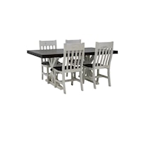 Warehouse Dining Table & 4 Chairs