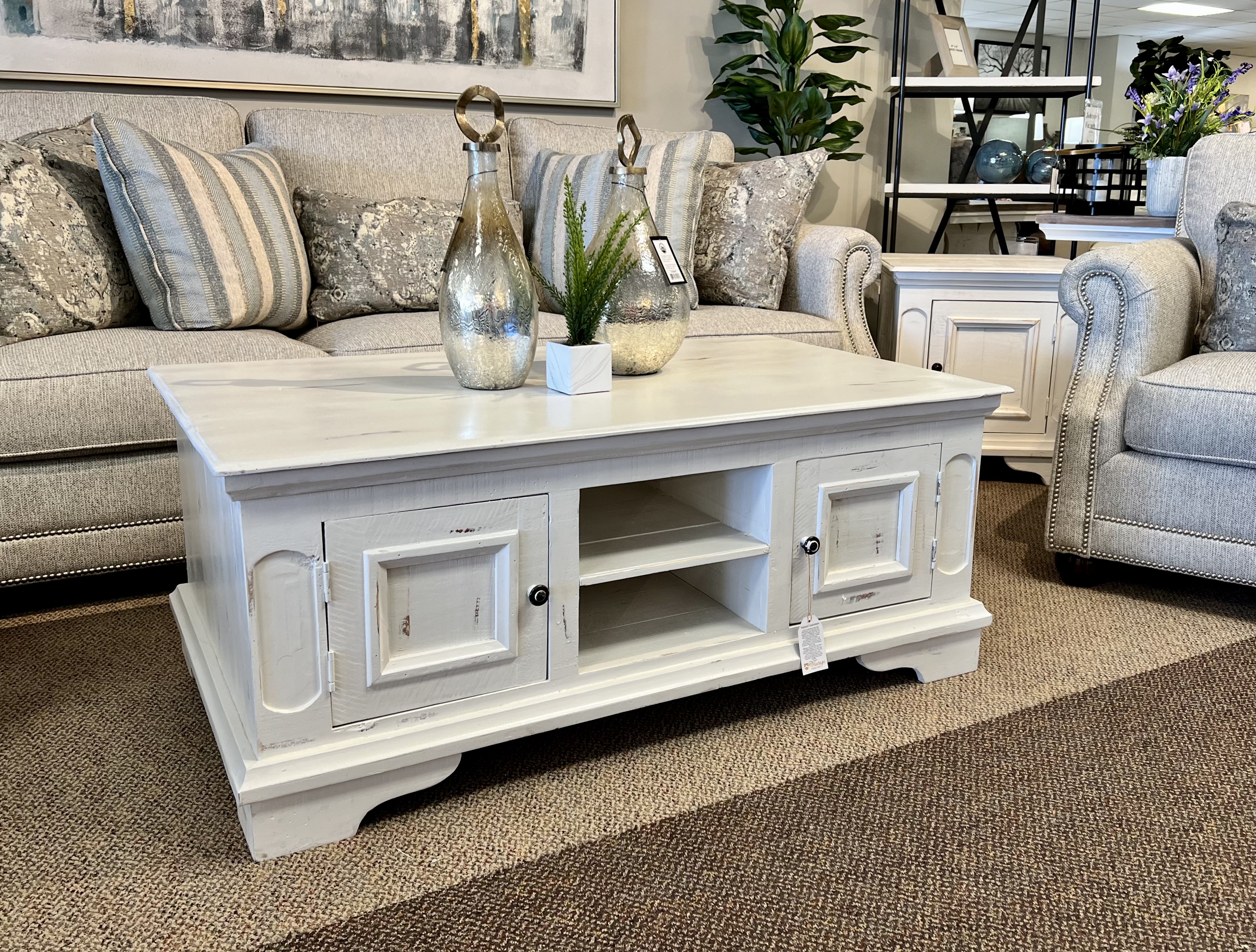 freedom white side table