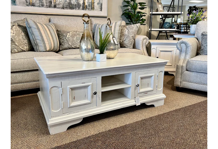 Freedom Freedom New White Coffee Table by Vintage at Johnson's Furniture