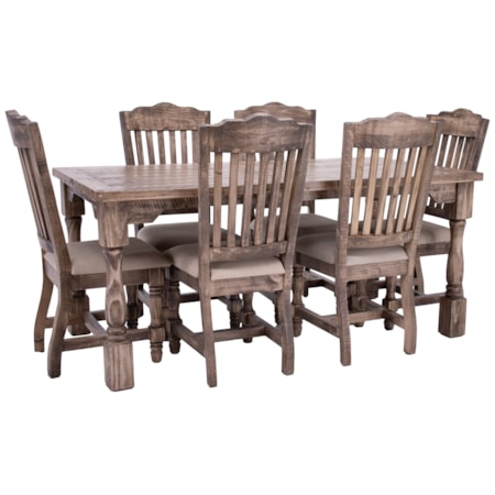 Martha Sandstone Dining Table & 6 Chairs