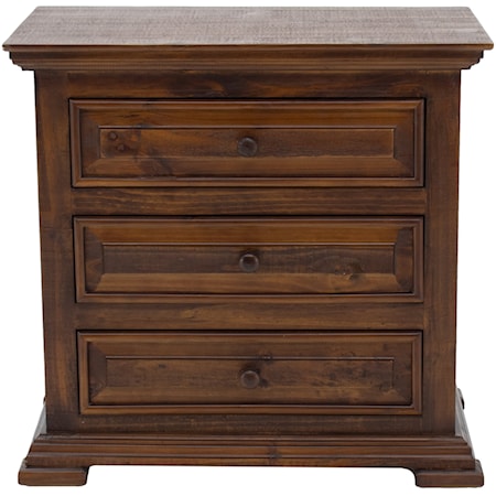 Chalet 3 Drawer Nightstand