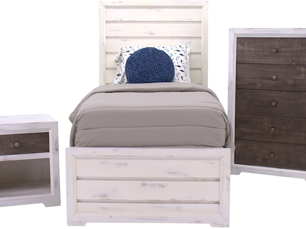 Windjammer Twin Bed, Dresser & Nightstand