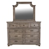 Vintage Charleston Charleston Queen Dresser Mirror & Nightstand