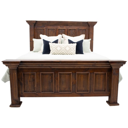 Chalet Walnut Panel King Bed