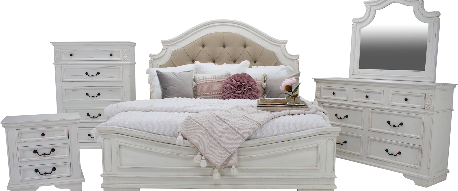 Freedom Queen Bed, Dresser, Mirror & Nightstand