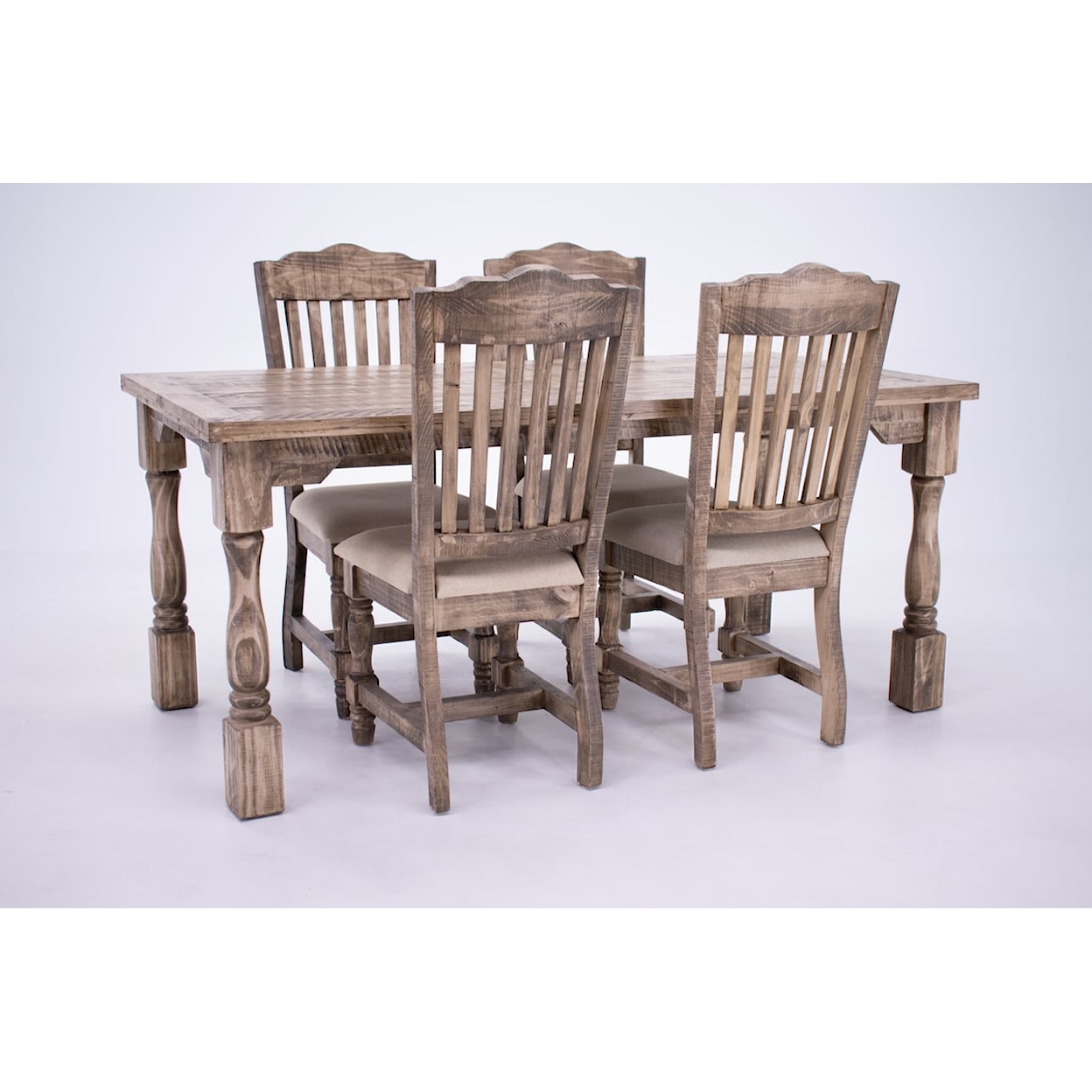 Vintage Martha Martha Sandstone Dining Table & 5 Chairs
