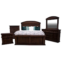 Vienna King Bed, Dresser, Mirror & Nightstand