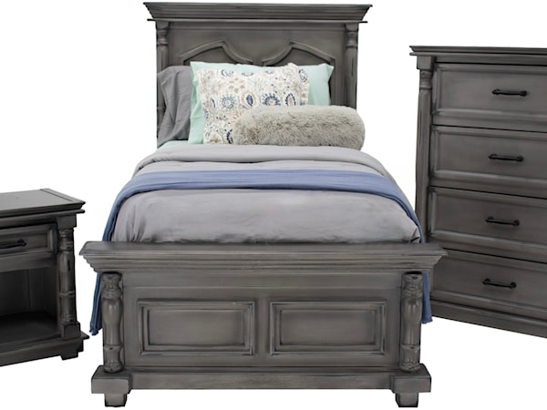 Aniston Twin Bed, Chest & Nightstand