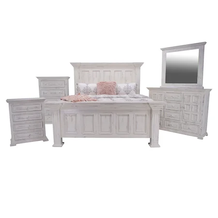 Chalet Queen Bed, Dresser, Mirror & Nightstand