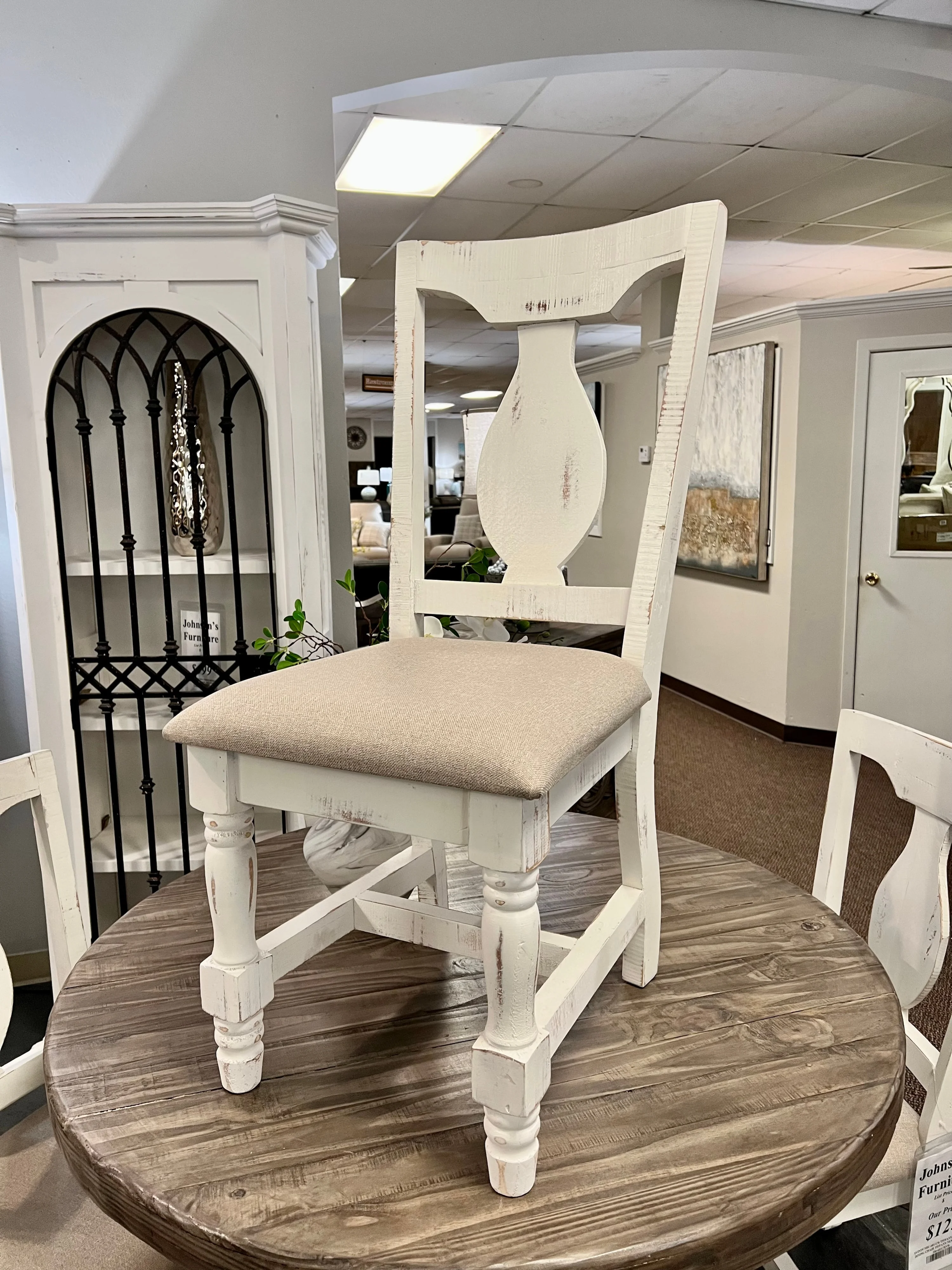 Vintage Tiffany 200681CHNW Tiffany Dining Chair Johnson's Furniture