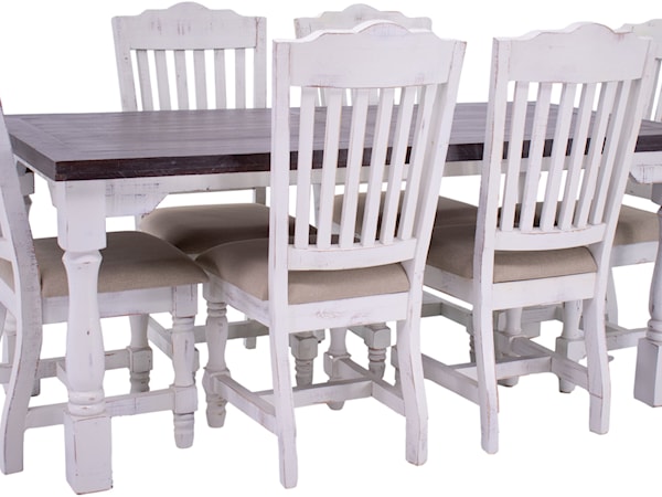 Martha Sandstone Dining Table & 6 Chairs
