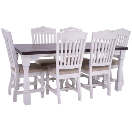 Martha Sandstone Dining Table & 6 Chairs