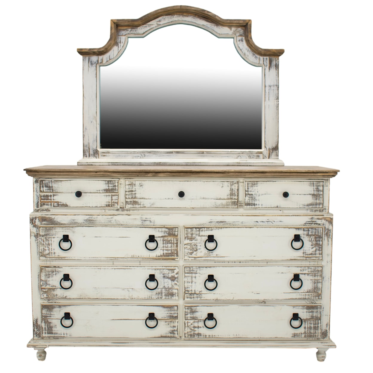 Vintage Clarice Clarice Queen Dresser Mirror & Nightstand