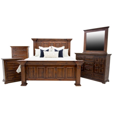 Chalet Queen Dresser Mirror & Nightstand