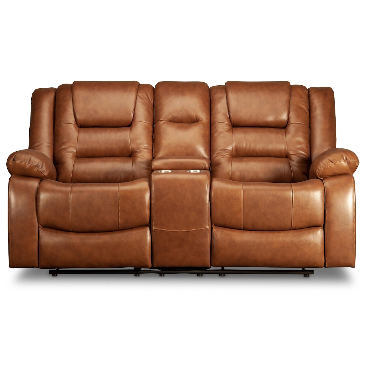 Vogue Home Furnishings Tully Tully Leather Match Reclining Loveseat