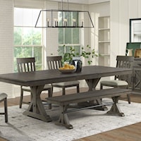 6-Piece Dining Set includes Table, 4 Chairs and Dining Bench