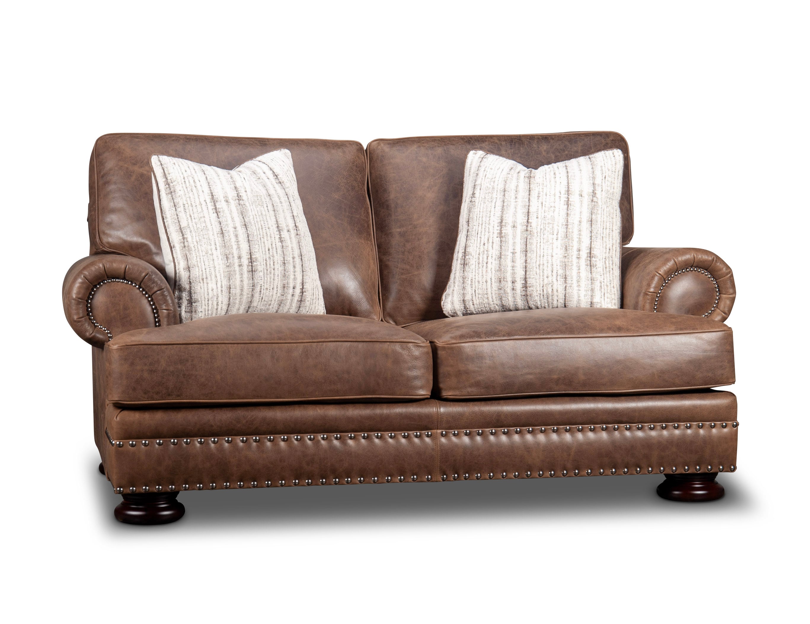 Bernhardt foster deals leather sofa