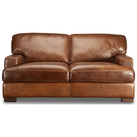 Pietro Top Grain Leather Loveseat