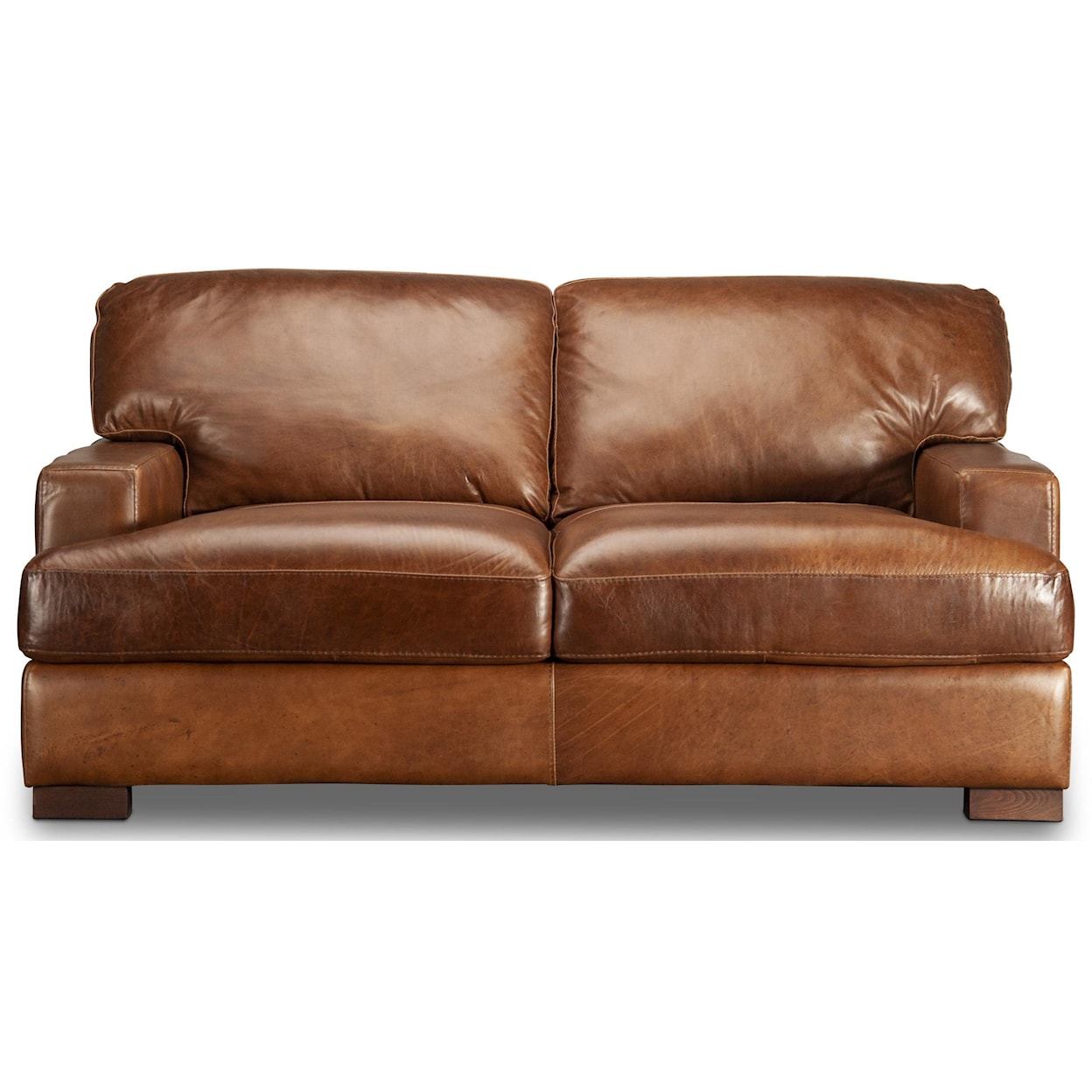 Soft Line Pietro Pietro Top Grain Leather Loveseat