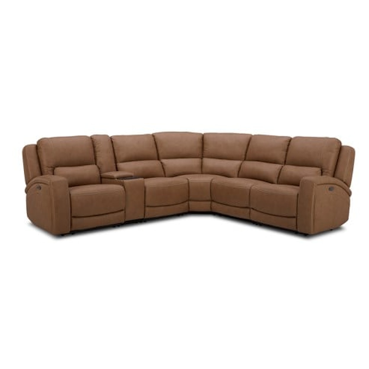 Kuka Home Bison Bison Leather Power Sectional