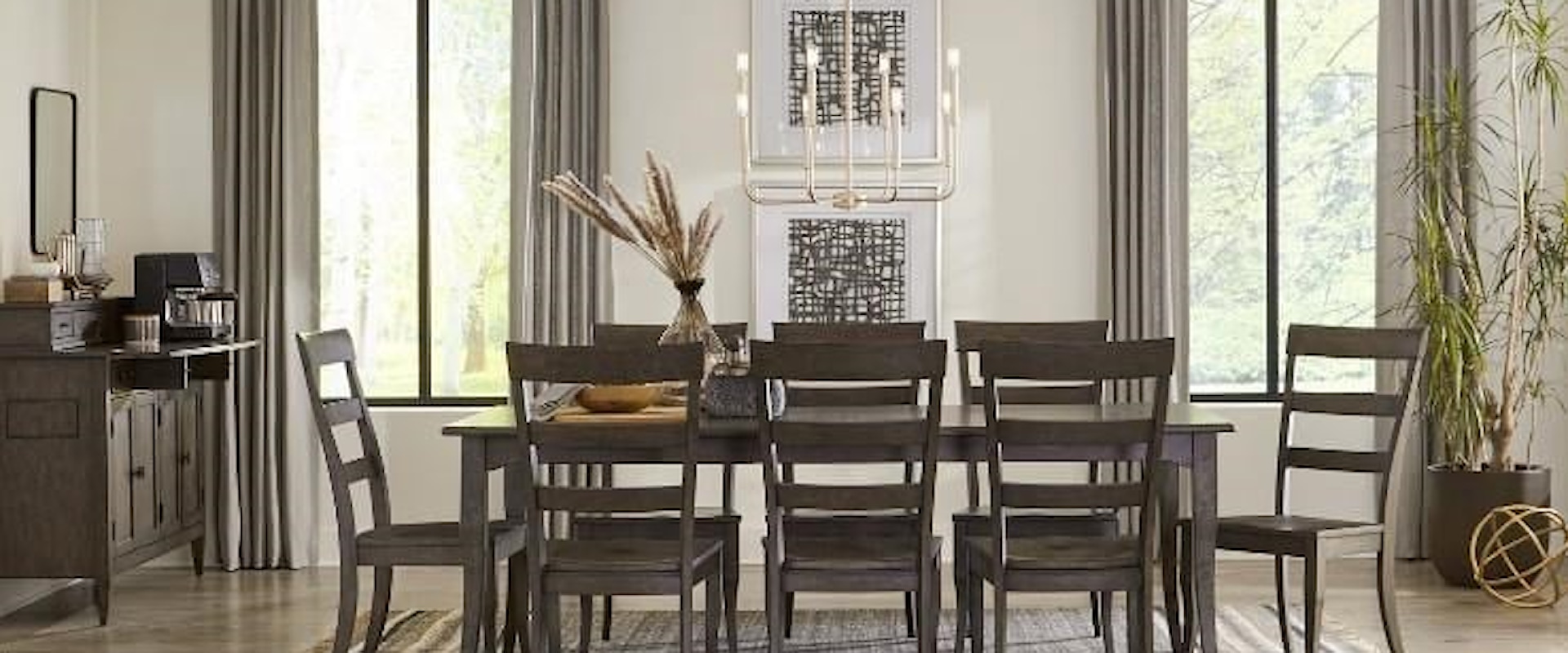 Transitional 5-Piece Dining Set