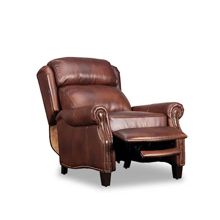 Meade Leather Match Push Back Recliner