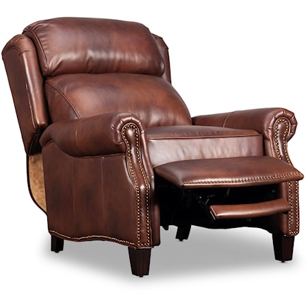 Meade Leather Match Push Back Recliner