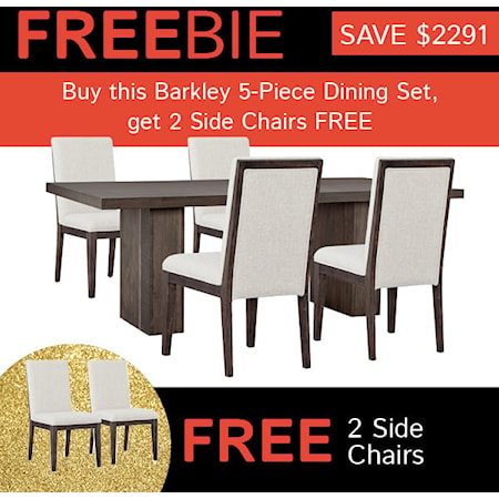 Barkley 5-Piece Dining Set w/ FREEBIE!