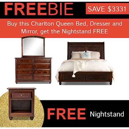 Charlton Queen Bed Set with Freebie!