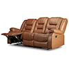 Vogue Home Furnishings Tully Tully Leather Match Reclining Sofa