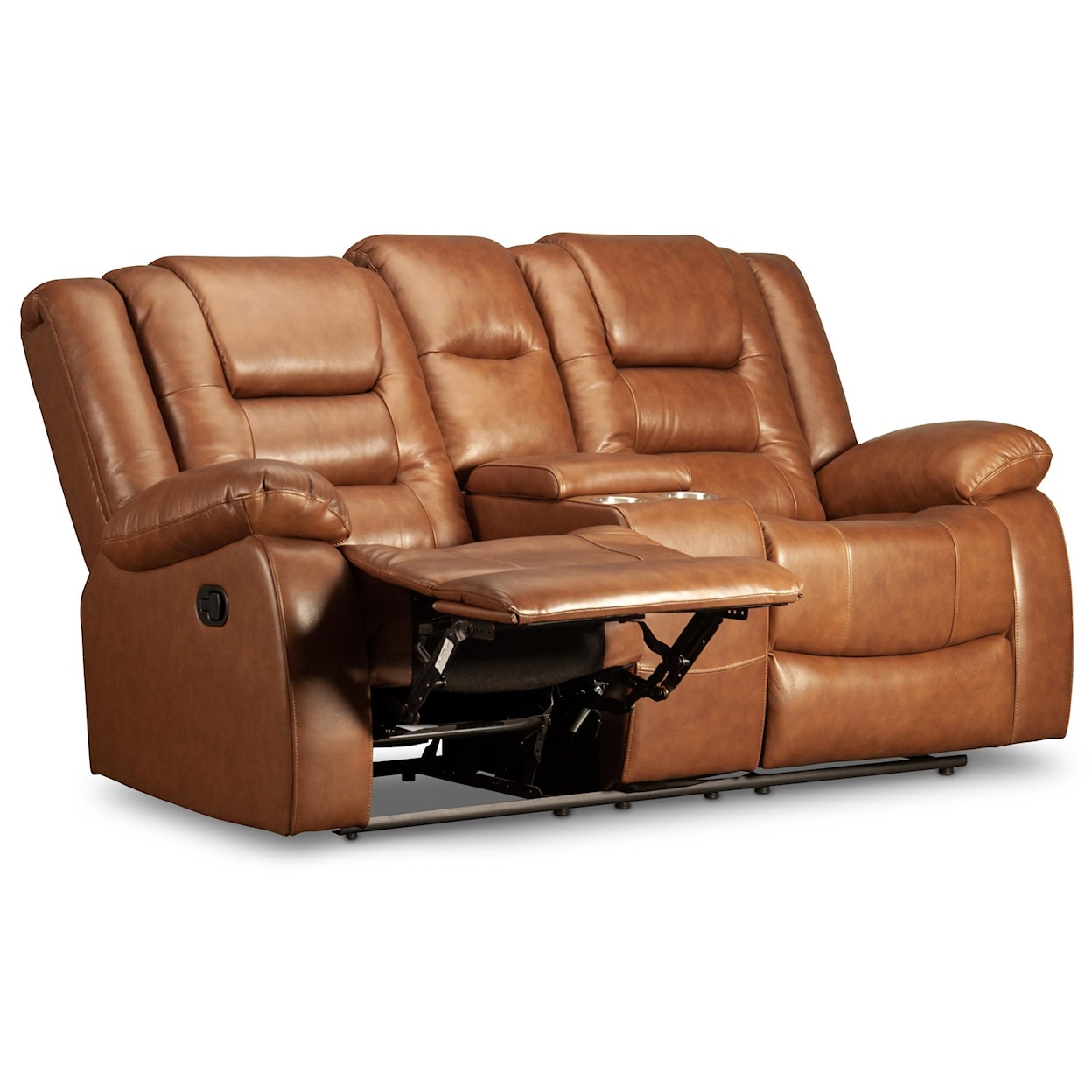 Vogue Home Furnishings Tully Tully Leather Match Reclining Loveseat