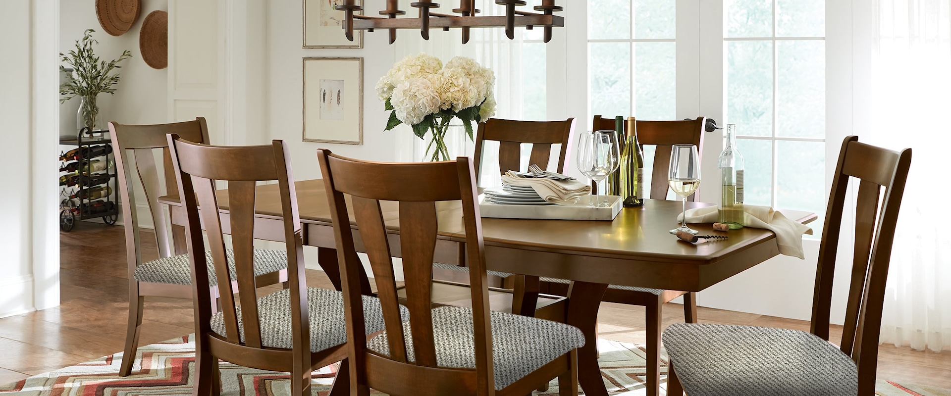 Covina Solid Wood Dining Set