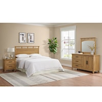 Queen Bedroom Set includes Queen Headboard, Dresser, Mirror and Nightstand! *Bedframe Sold Separately 