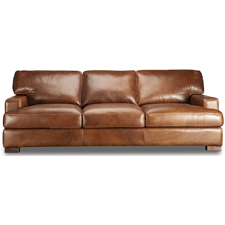 Line Pietro 777456121 94" Italian Top Grain Leather Sofa | Home | Uph - Stationary Sofas