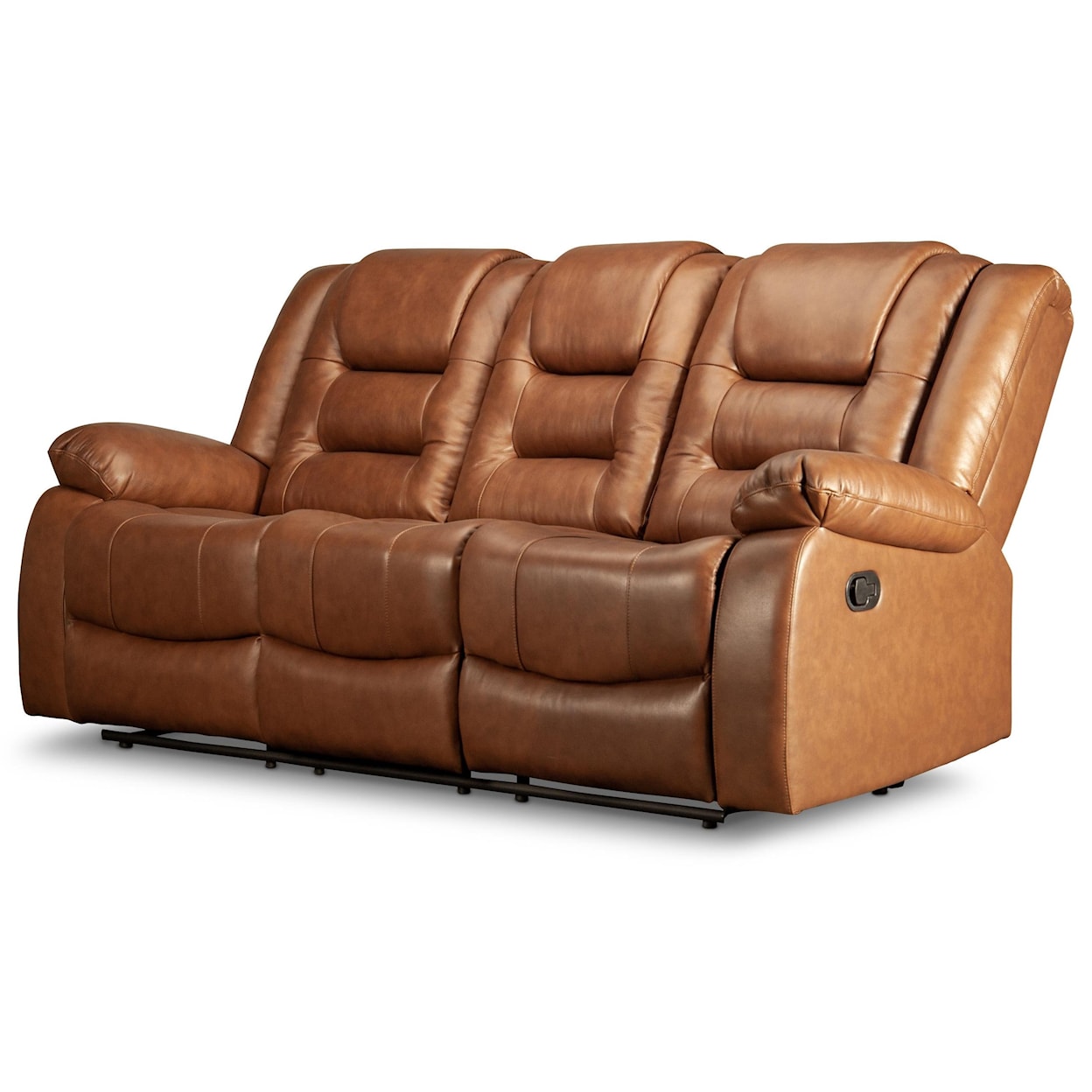 Vogue Home Furnishings Tully Tully Leather Match Reclining Sofa