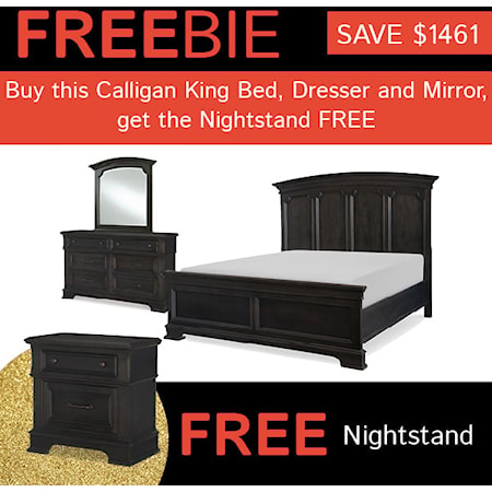 Calligan King Bed Set with FREEBIE!