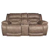 Casual Power Reclining Loveseat with Power Head Rest