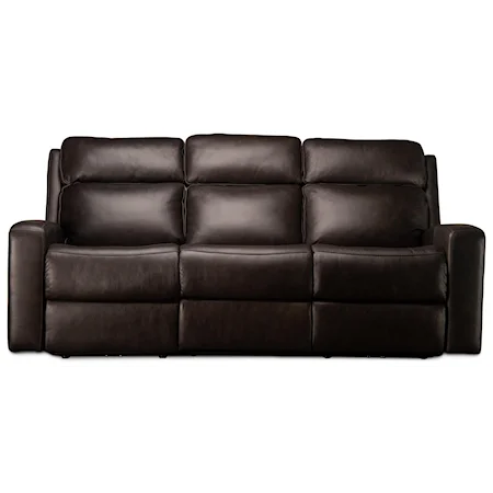 85" Leather Match Power Sofa with Power Headrest and USB