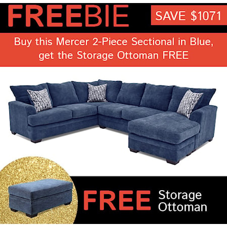 Mercer Sectional Sofa with FREEBIE!
