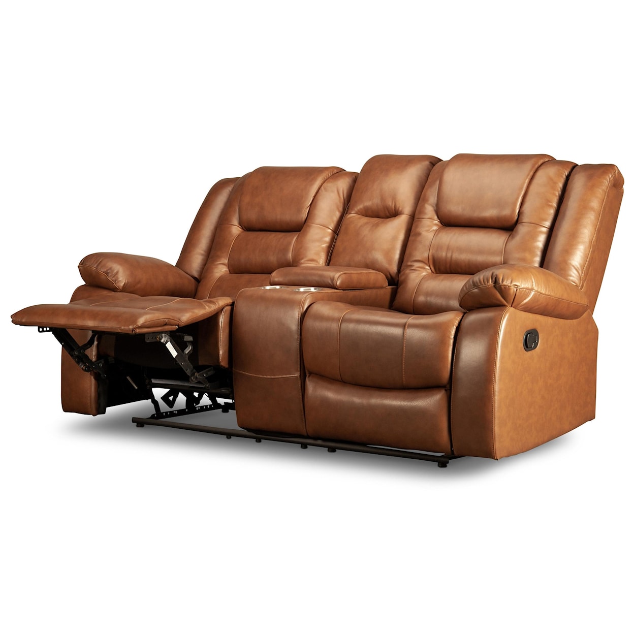 Vogue Home Furnishings Tully Tully Leather Match Reclining Loveseat