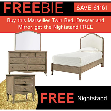 Marseille Bedroom Group with FREEBIE!