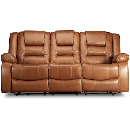 Tully Leather Match Reclining Sofa