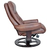 Barcalounger Jacque Jacque Leather Chair and Ottoman