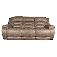 91" Power Reclining Sofa with Power Headrest and Lumbar Support!