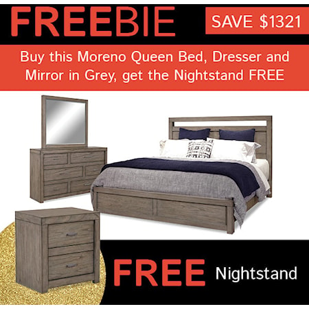 Moreno Queen Bed Package with Freebie!