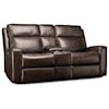 Flexsteel Casegoods Cordelia Cordelia Leather Match Power Loveseat