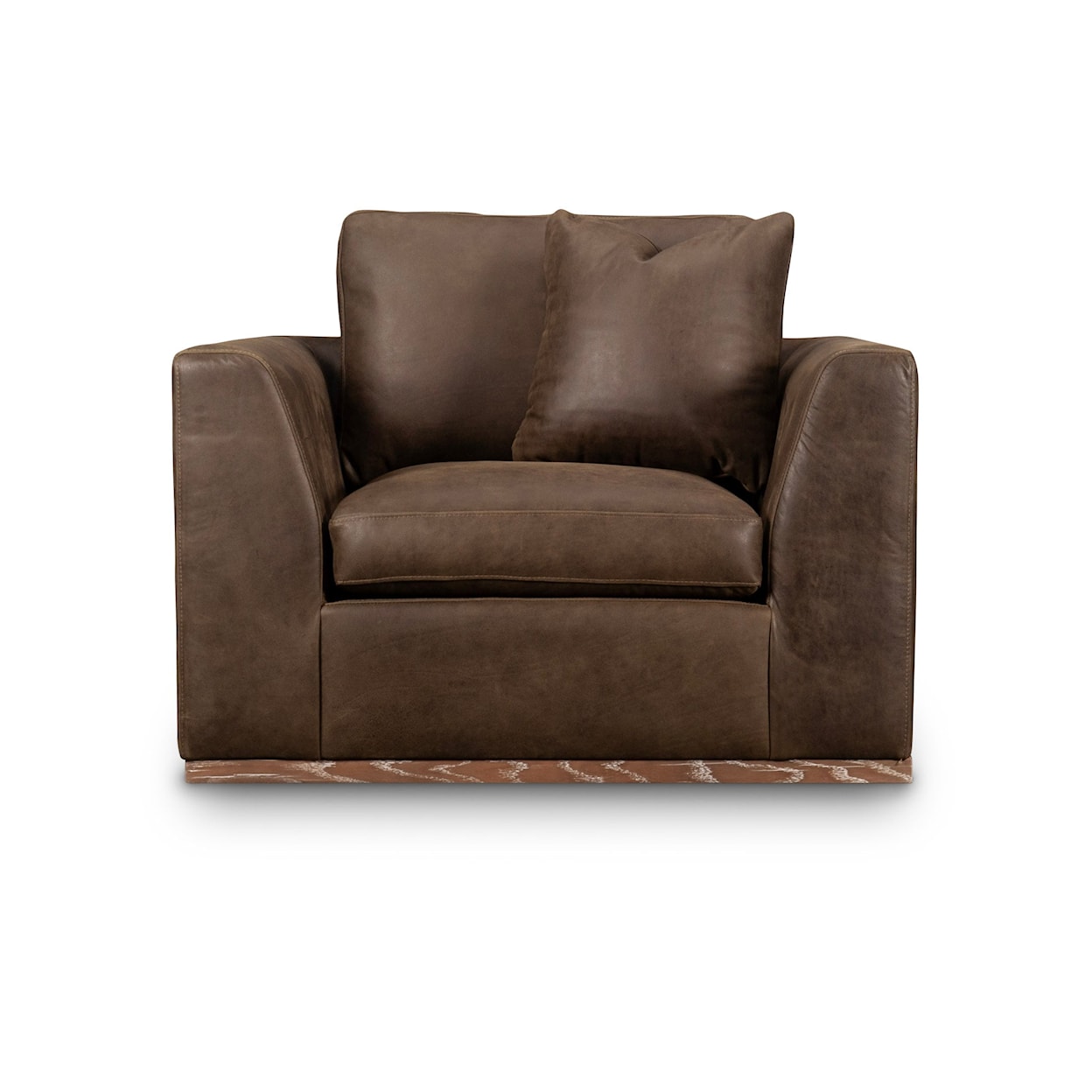 GTR Leather Osmund Osmund Top Grain Leather Swivel Chair