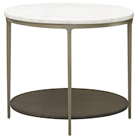 Stone Oval End Table