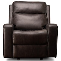 Leather Match Power Loveseat with Console and Power Headrest and USB