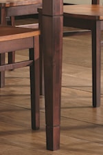 Tapered Legs Feature Notched Detailing